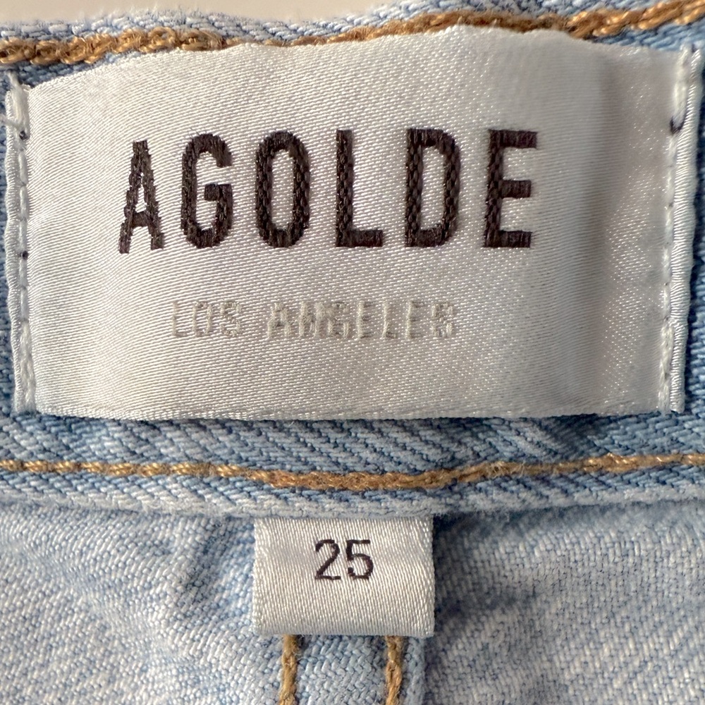 Agolde Riley High Rise Straight Crop In Shatter Size 25 - Picture 3 of 12